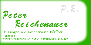 peter reichenauer business card